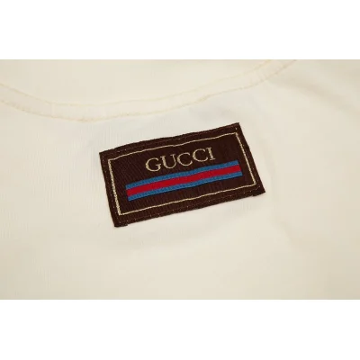 Футболка Gucci With Red Logo G "Cream" фото № 8