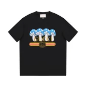 Футболка Gucci With Blue Fly Agaric And Logo "Black"