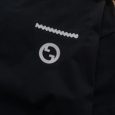 Футболка Gucci Wave Line And Circle Front Print "Black" фото № 3