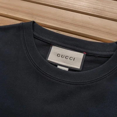 Футболка Gucci Wave Line And Circle Front Print "Black" фото № 4