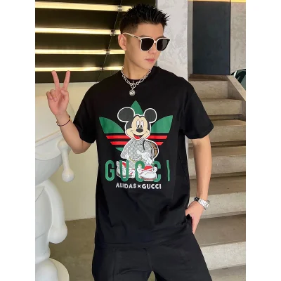 Футболка Gucci x Adidas Flip Logos "Black" фото № 6