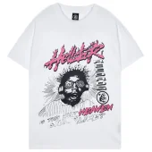 Футболка Hellstar Man With Hair On End And Headphones "White"