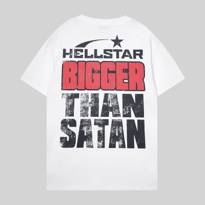 Футболка Hellstar Back Inscription Bigger Than Satan "White" фото № 2