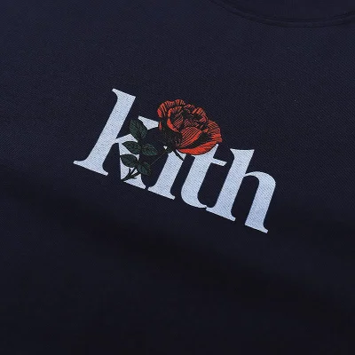 Футболка Kith Roses "Navy Blue" фото № 4