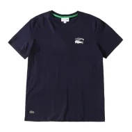 Футболка Lacoste With Text And Green Stripe "Blue/Black"