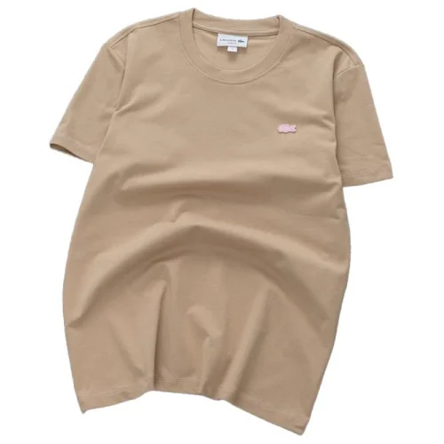 Футболка Lacoste Cotton With Logo Brand "Beige"