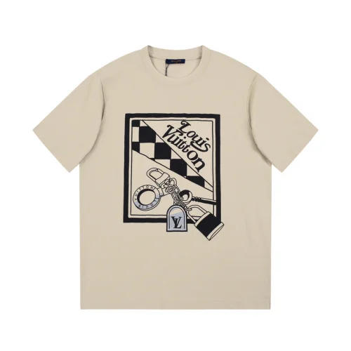 Футболка Louis Vuitton Locks And Keys "Beige"