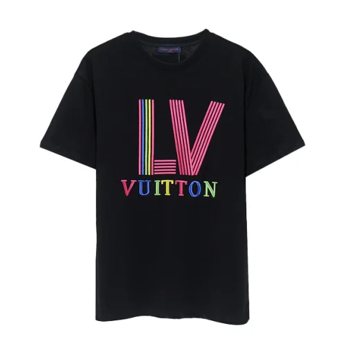 Футболка Louis Vuitton Logo Made Of Stripes "Black"