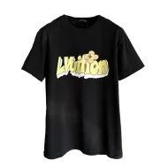 Футболка Louis Vuitton With A Flower On The Logo "Black"