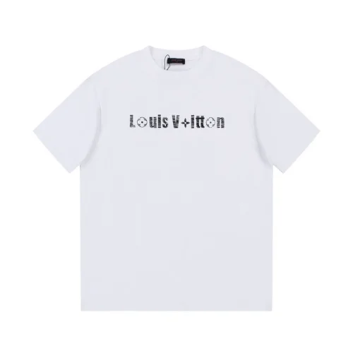 Футболка Louis Vuitton With Logo Made Of Stripes "White"