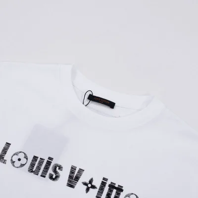 Футболка Louis Vuitton With Logo Made Of Stripes "White" фото № 2