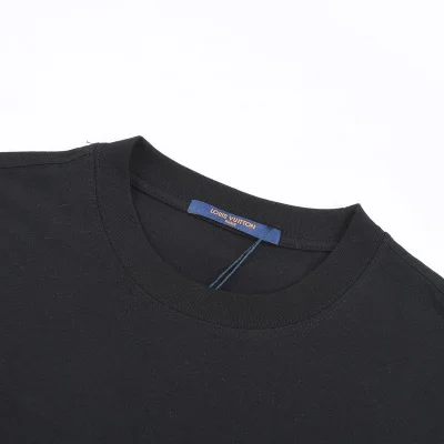Футболка Louis Vuitton With Three Emblems Brand "Black" фото № 5