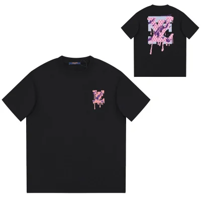 Футболка Louis Vuitton Pink Thread Logo "Black" фото № 4