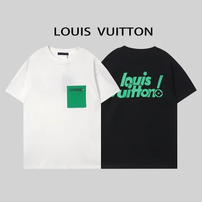 Футболка Louis Vuitton With A Green Zipper Pocket "Black" фото № 4
