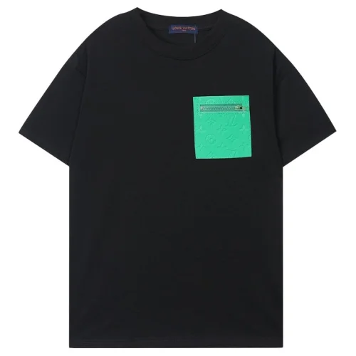 Футболка Louis Vuitton With A Green Zipper Pocket "Black"