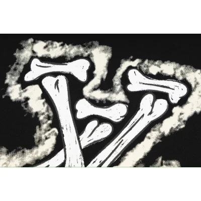 Футболка Louis Vuitton With Logo Made Of Bones "Black" фото № 3