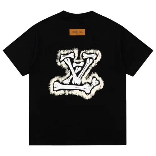 Футболка Louis Vuitton With Logo Made Of Bones "Black"