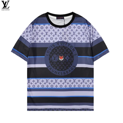 Футболка Louis Vuitton Trunks Bags Text "Blue"
