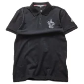 Футболка Moncler Small Logo Front And Sleve Decorated "Black"