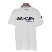 Футболка Moncler Inscription With Upside Down Letters "White"