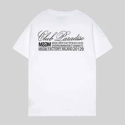 Футболка MSGM Splashing Drink From Cocktail Glass Print "White" фото № 2