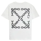 Футболка Off White Logo Made By Chains "White"
