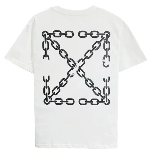 Футболка Off White Logo Made By Chains "White"