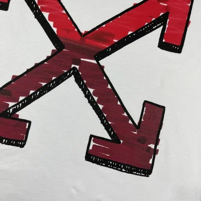 Футболка Off White Logo With Red Color "White" фото № 4 Футболка Off White Logo With Red Color "White" фото № 4