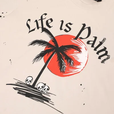 Футболка Palm Angels Life "Cream" фото № 8 Футболка Palm Angels Life "Cream" фото № 8
