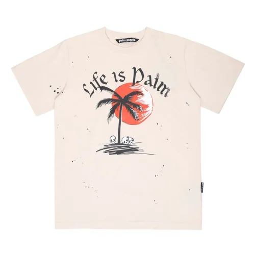 Футболка Palm Angels Life "Cream"