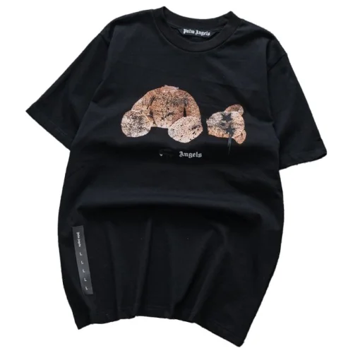 Футболка Palm Angels Ripped Toy With Logo "Black"