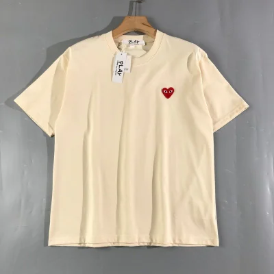 Футболка Play Cotton With Red Logo "Cream" фото № 7 Футболка Play Cotton With Red Logo "Cream" фото № 7