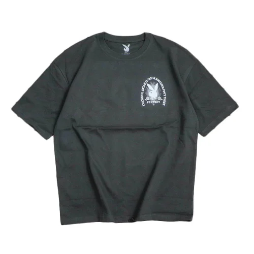 Футболка Playboy Small Logo With Roses "Black"