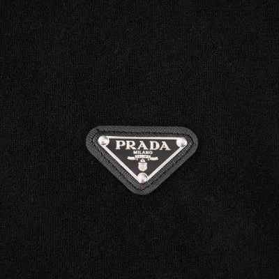 Футболка Prada With Black Logo - Patch "Black" фото № 3