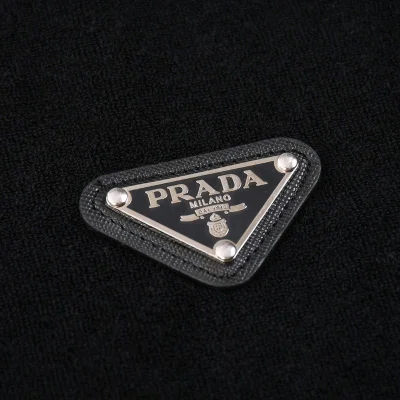 Футболка Prada With Black Logo - Patch "Black" фото № 5