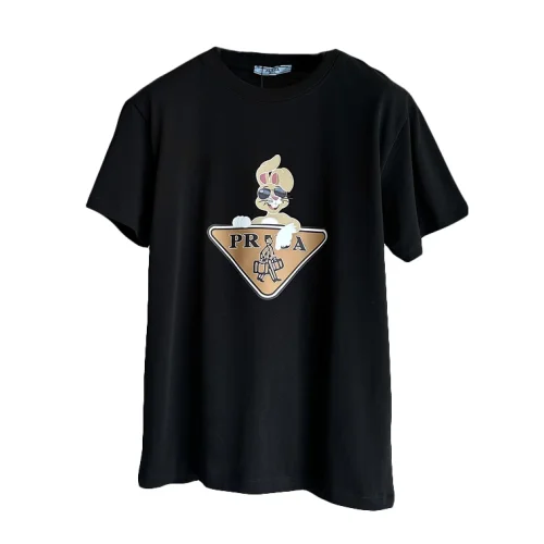 Футболка Prada Rabbit On The Logo "Black"