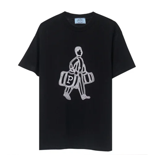 Футболка Prada Print Man With Bags "Black"