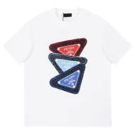 Футболка Prada With Multi Color Logo Pattern "White"