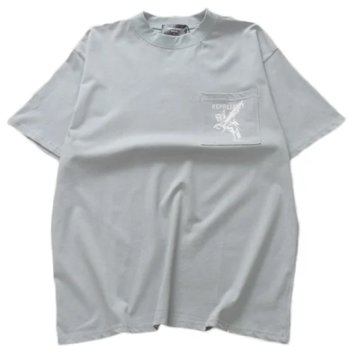 Футболка Represent Front Pocket And Flying Horse "Gray"