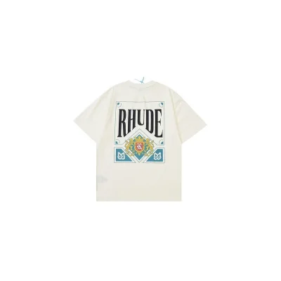 Футболка Rhude With Print The Coat Of Arms And Text Logo "White" фото № 4