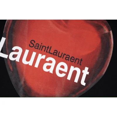 Футболка Saint Laurent Crystal Heart "Black" фото № 6 Футболка Saint Laurent Crystal Heart "Black" фото № 6