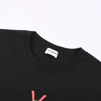 Футболка Saint Laurent YSL "Black" фото № 7