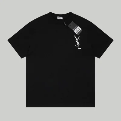 Футболка Saint Laurent With Monogram "Black" фото № 2