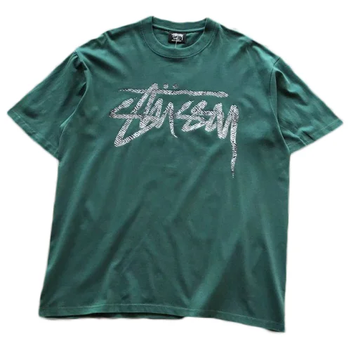 Футболка Stussy Logo From Chains "Green"