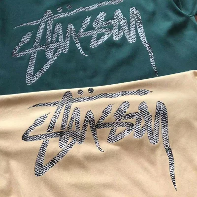 Футболка Stussy Logo From Chains "Green" фото № 4