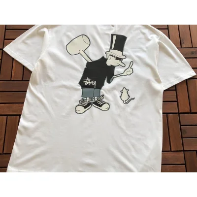 Футболка Stussy Man With Hammer "White" фото № 2