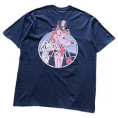 Футболка Stussy Wolf With Playing Card Inside Circle "Blue"