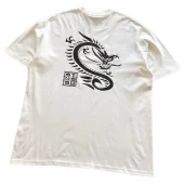 Футболка Stussy Dragon With Hieroglyphs "White"