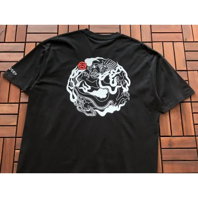 Футболка Stussy Circle From Curve Lines "Black" фото № 3