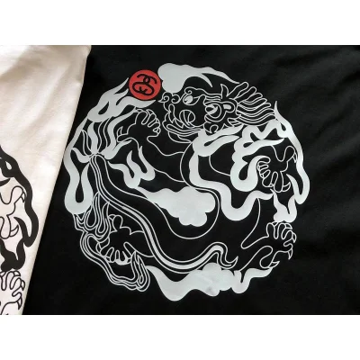 Футболка Stussy Circle From Curve Lines "Black" фото № 4